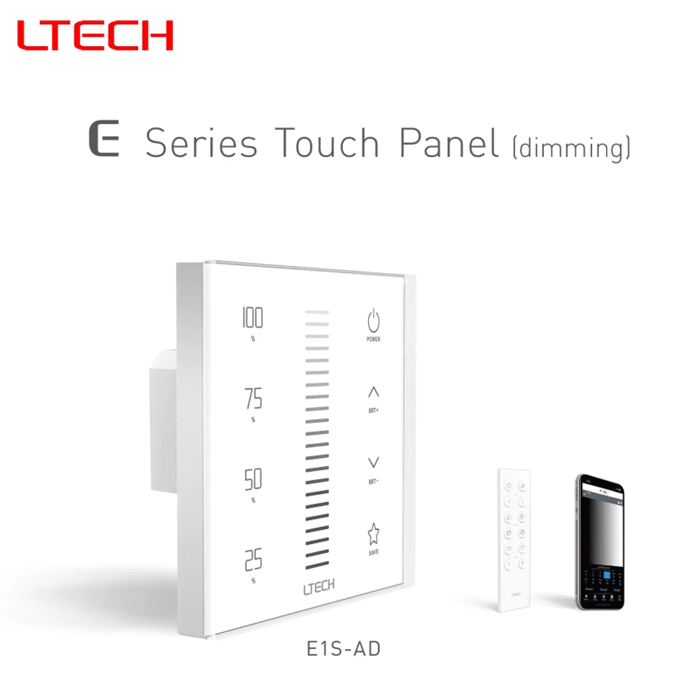 ltech-e1s-ad-touch-panel-dimming-0-10v-wireless-rf-24ghz-dc100~240v-wall-mount-for-led-light-incandescent-lamp-strip-light