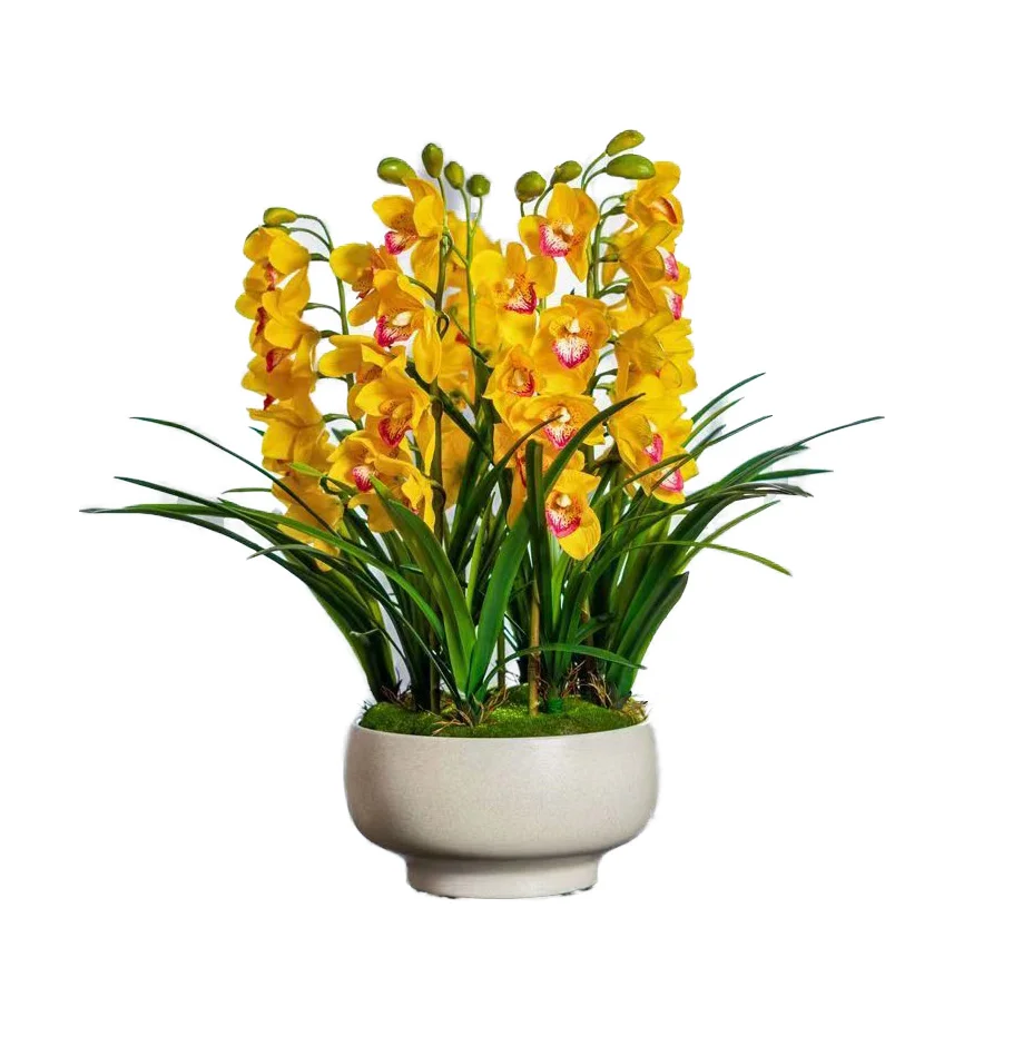 Hot-selling Artificial Potted Flowers Peony and Orchids Easter Orchid Flowers  Artificial Wedding Flower Wholesalers