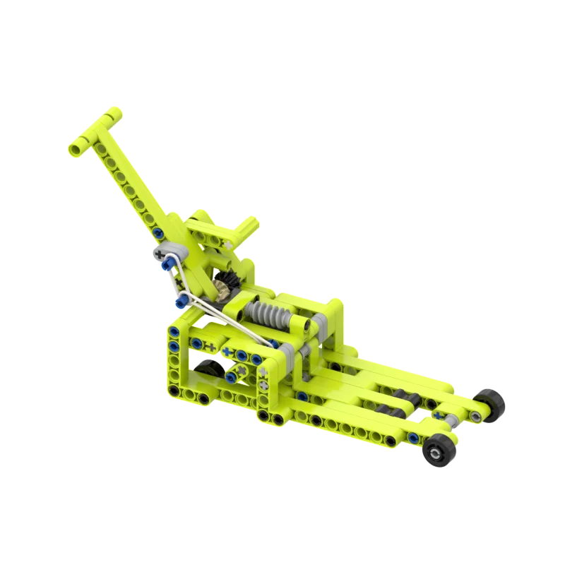 MOC Floor Car Jack Building Blocks Model Technical Mechanical DIY Bricks Toy Educational Assembly Toy DIY Part Kit (No Box)