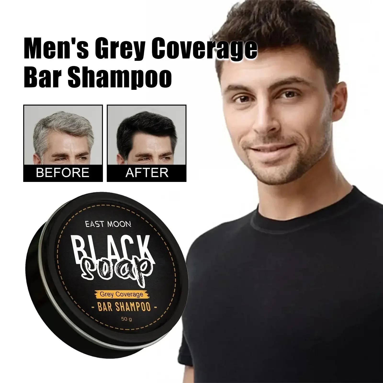 

Black Hair Soap for Moisturizing Black Shiny Hair Repair Deep Cleansing Shampoo Soap and Men Nourishing