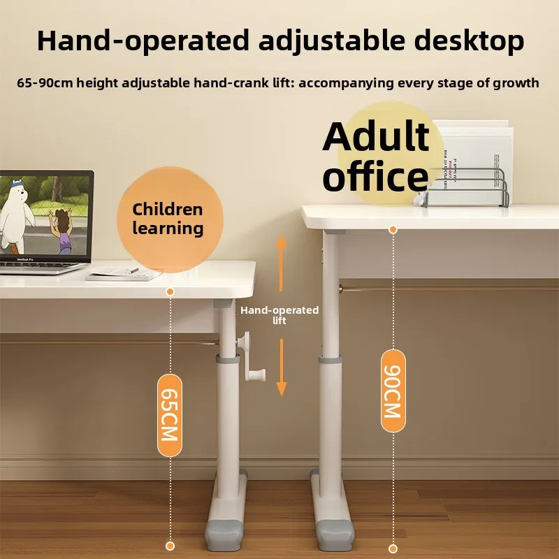 Manual Crank Adjustable Desk Computer Desk Home Study Children Writing Desk Bedside Office Small Table Laptop Table Furniture