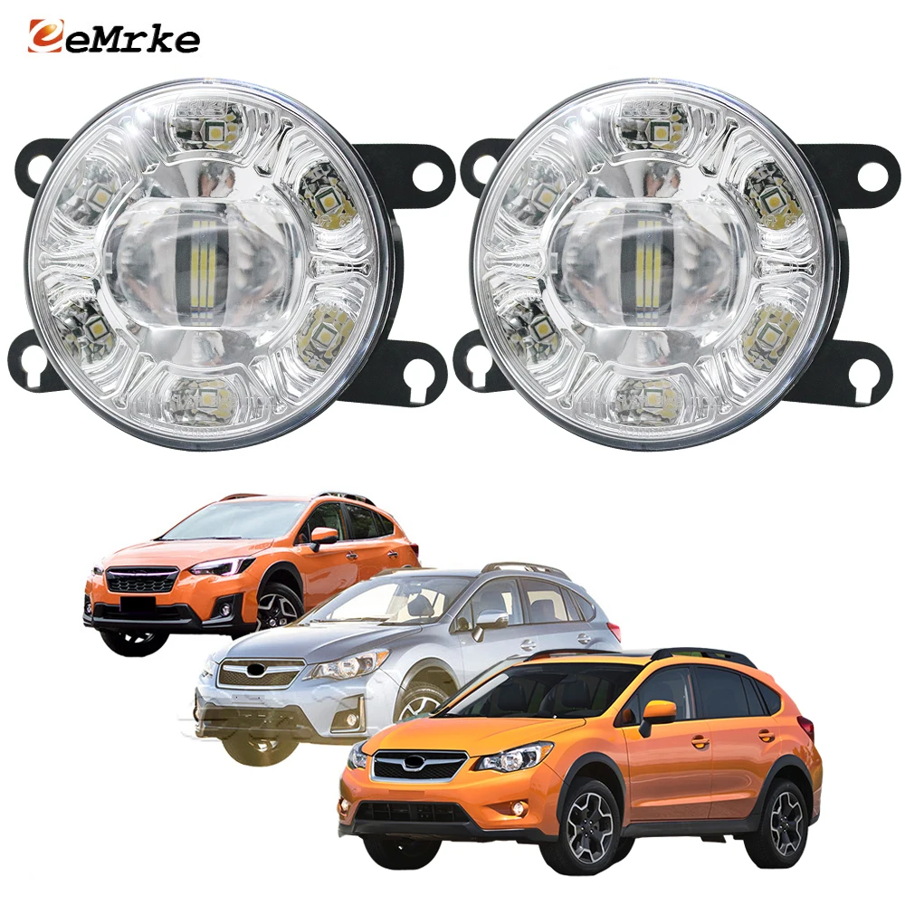 

Auto Fog Lights for Subaru XV Crosstrek 2012-2020 Fog Lamp with Clear Lens PTF + Led DRL Daytime Running Light Car Accessories