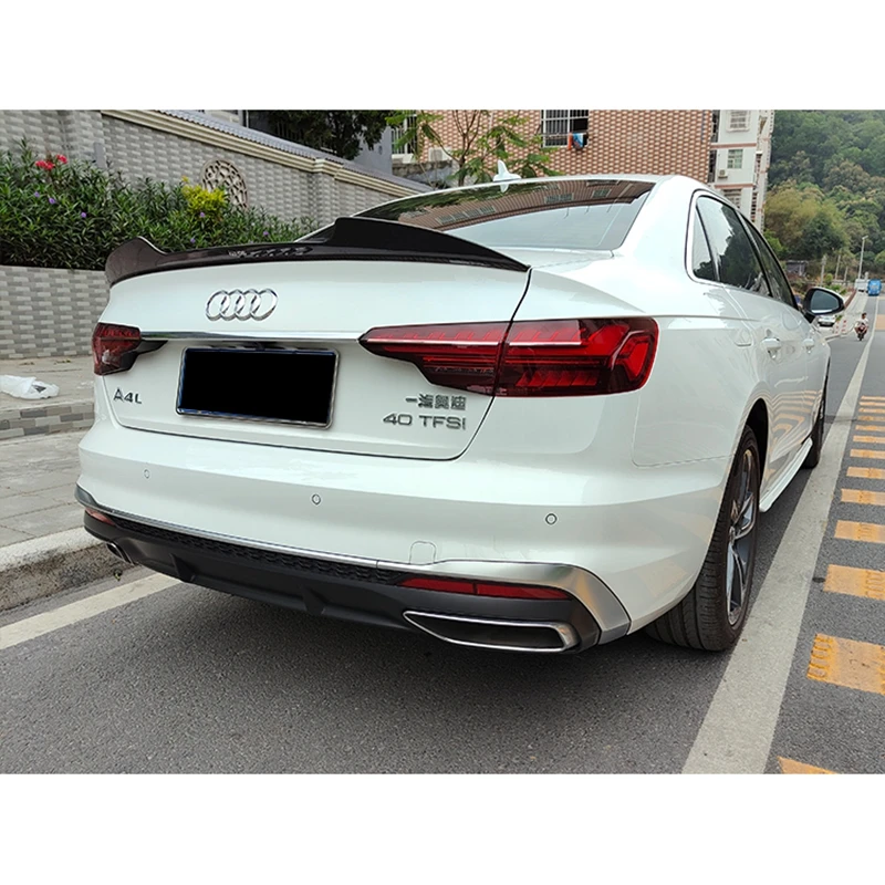 لأودي A4 B9 S4 S-line 2017-2020 سيدان K نمط ألياف الكربون الخلفي سبويلر الجذع الجناح