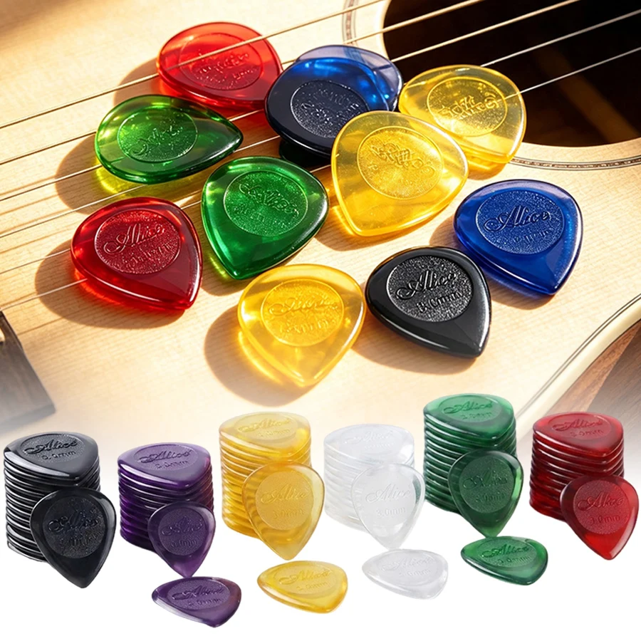 10 Stück Wassertropfen-Gitarrenplektren, 2/2,5 cm, ABS, rutschfest, langlebig, für Gitarre, Ukulele, Bass, Zubehör, Übung und Auftritt