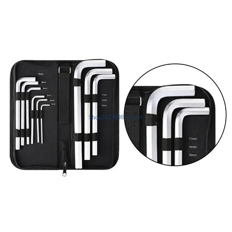 9/10Pcs Allen Wrench Set, 3/4/5/6/8/10/12/14/17/19mm Chrome Vanadium Steel Set Bicycles Repair Household Tool