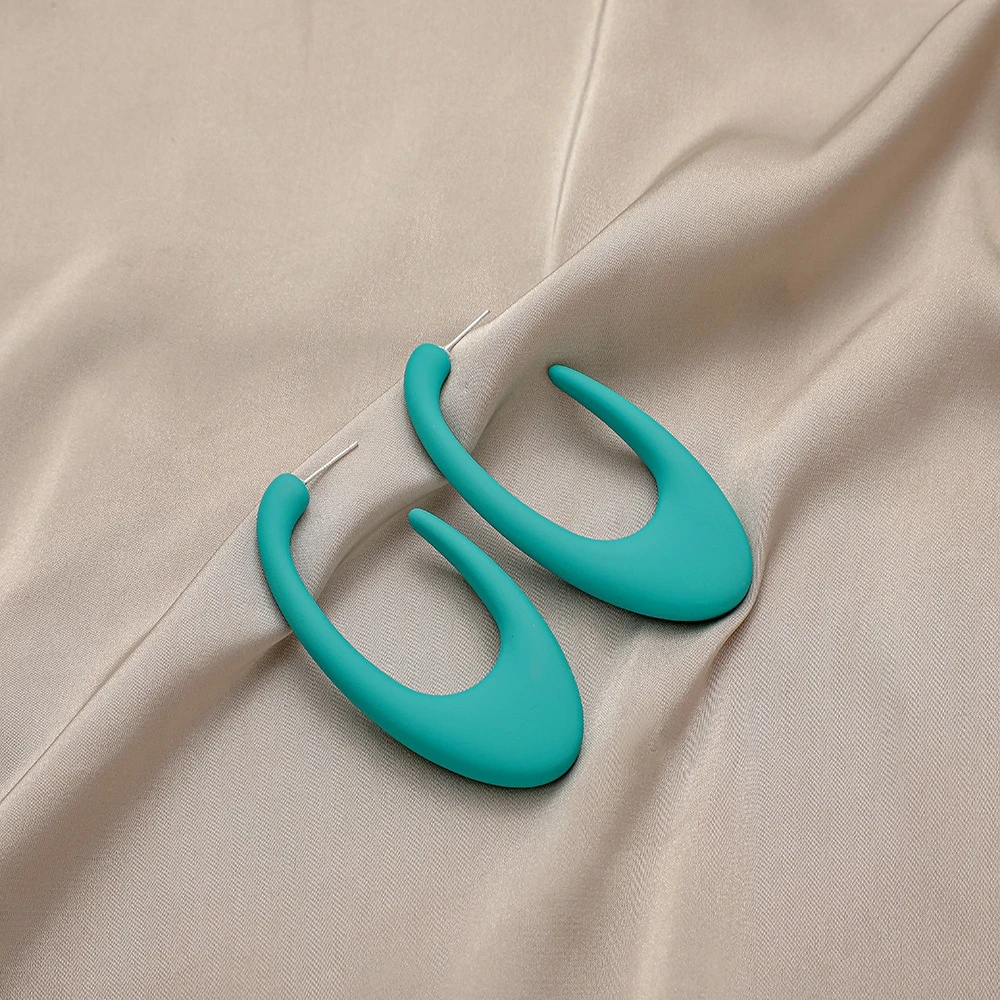 Korean Style Acrylic Earrings Rhombus Leaves Oval Drop Geometric Earrings for Women Big Circle Earrings Trendy Jewelry Ear Rings