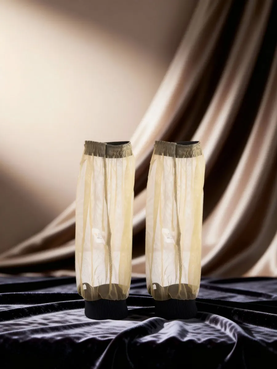 2 pares de pantalones de protección contra insectos para actividades al aire libre, con malla y cubiertas para las piernas, protectores para los pies, ligeros, ideales para senderismo, acampada y pesca.