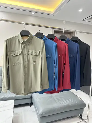 High Performance Men's Outdoor Shirt Spring Summer Anti-Tear High Elasticity Breathable Casual Style Long Sleeve Standard Fit