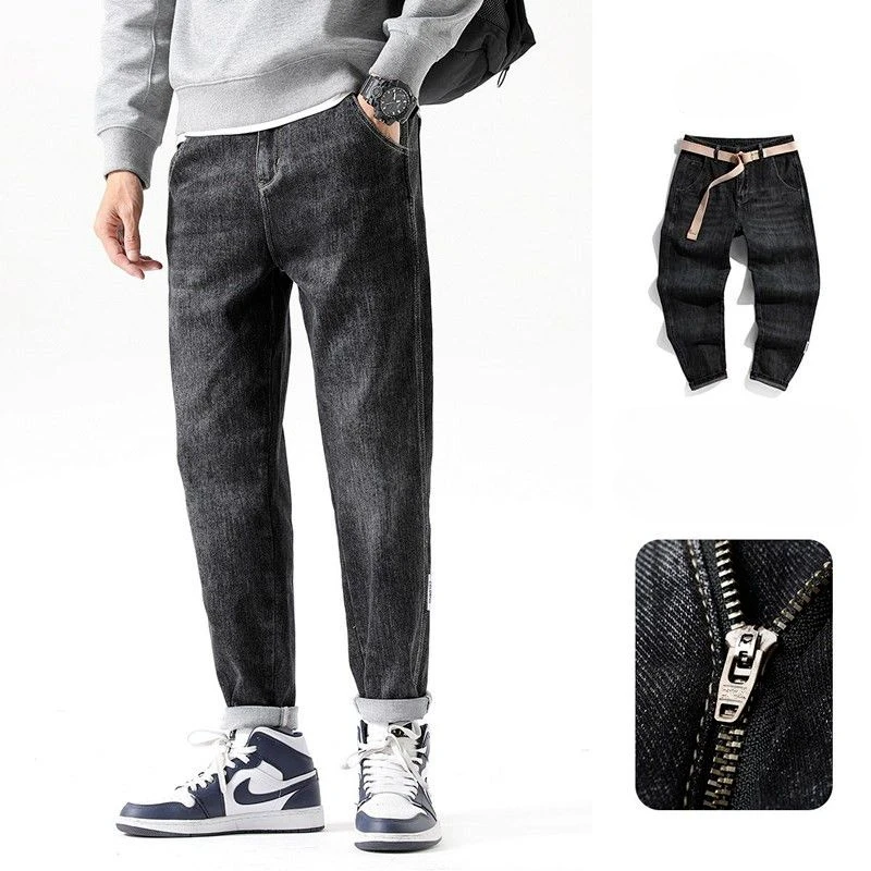 Pantalon homme Cowboy pantalon été jean homme Harem classique Goth mode coréenne jambe large coton régulier nouveau dans le Style empilé Xs