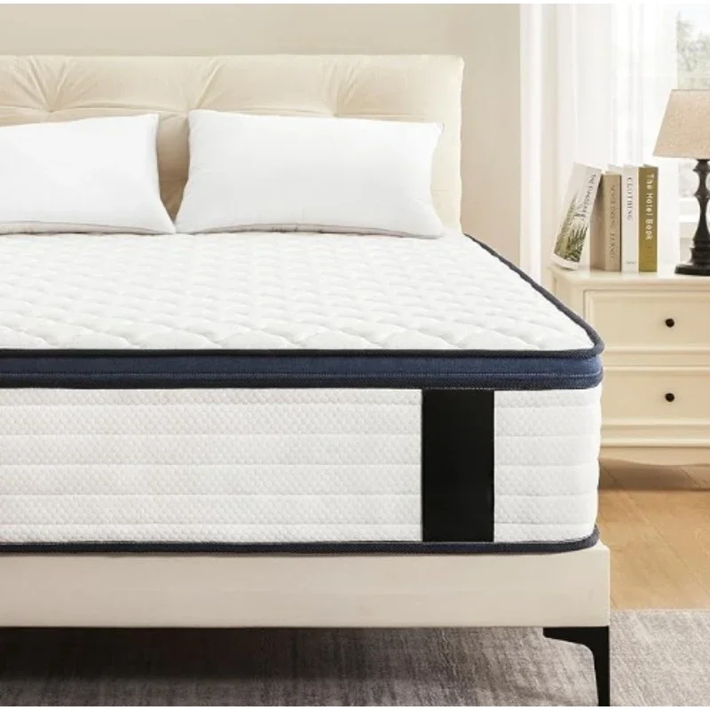 home.Queen Mattress 12 Inch Mattress Queen Size - Memory Foam & Pocket Coils Springs, Pressure Relief, Medium Firm Comfort, Moti