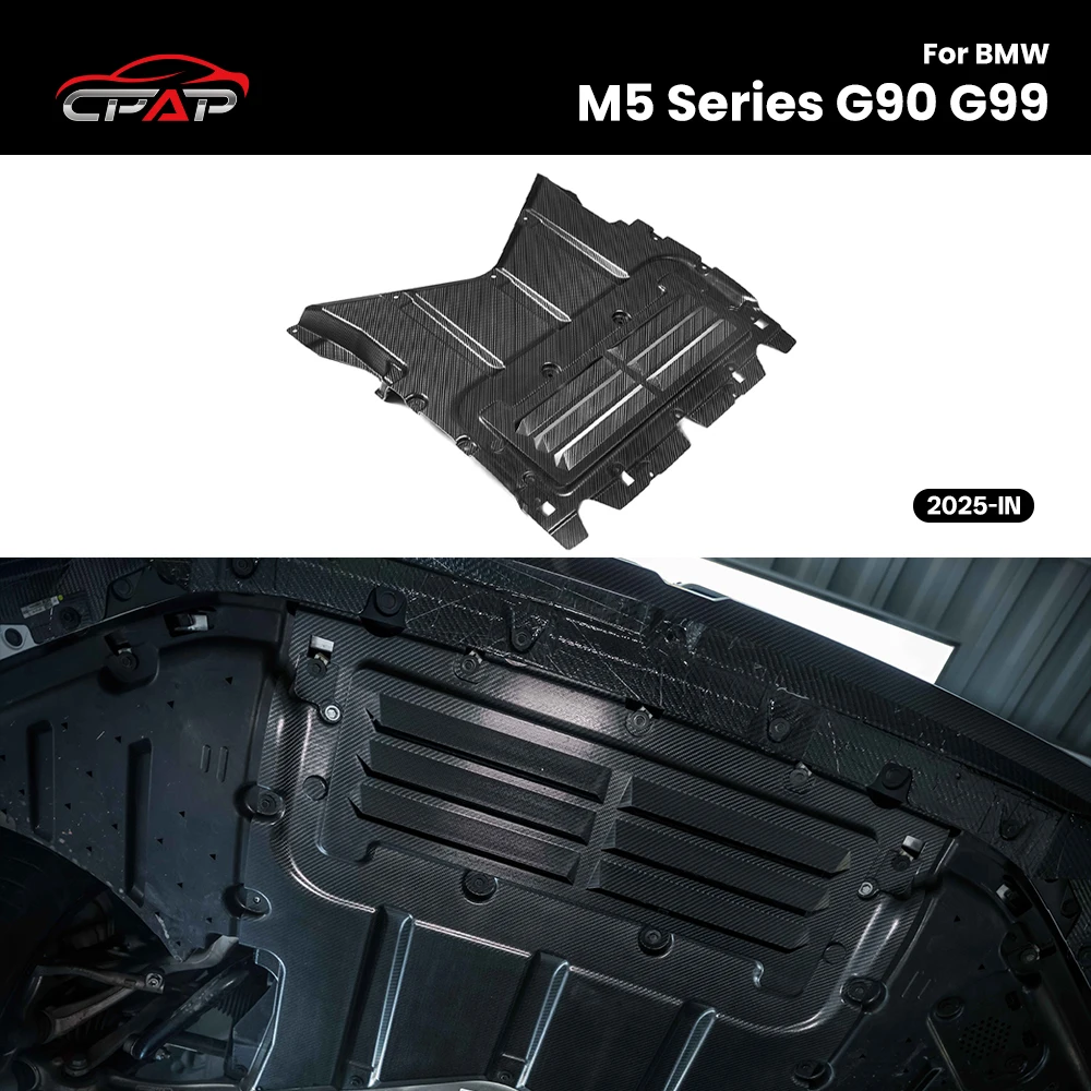 لوحة انزلاقية للسيارة من ألياف الكربون الجافة الحقيقية لسيارة BMW M5 Series G90 G99 OEM Style 2025-IN #1