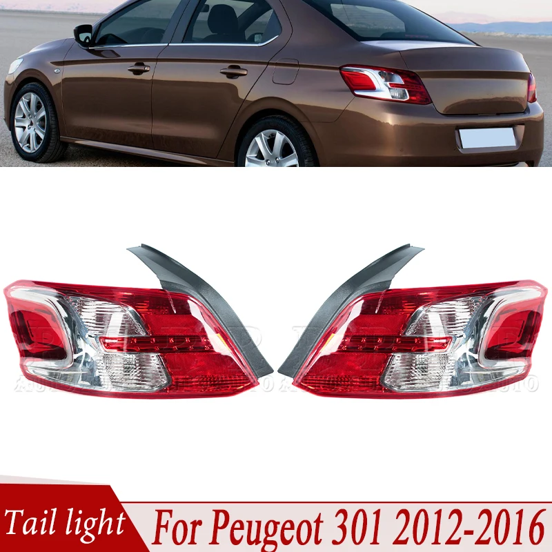

Car Tail Light Assembly For Peugeot 301 2012-2016 Foglamp Brake Lamp Turn Signal Light Reversing Light 9674807780 9674807880