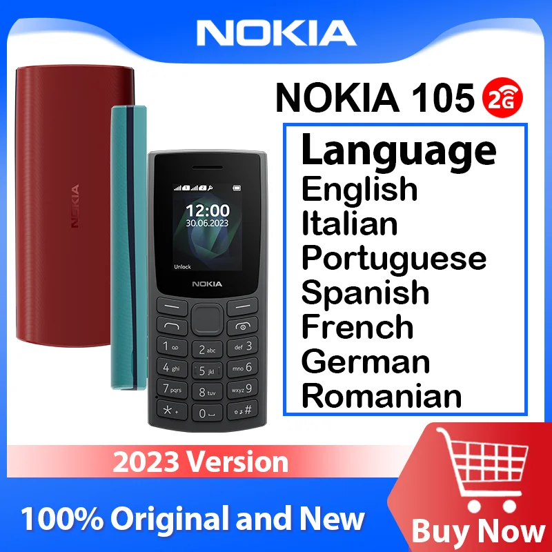 Global rom mehrsprachig nokia 1,8 2g 1000 dual sim feature phone zoll display mah lange standby zeit taschenlampe fm radio