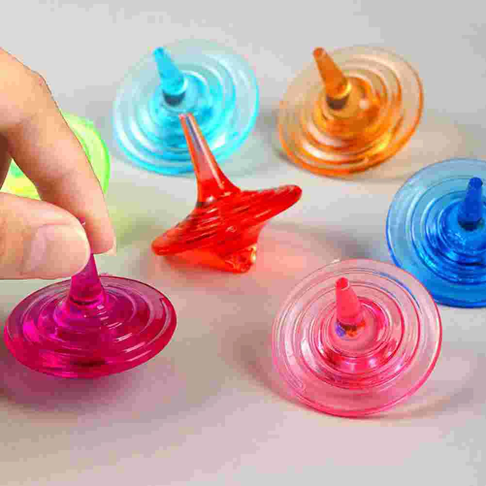 

20 Pcs Educational Toy Rotating Tops Plaything Spinning Toys Childrens Acrylic Gyro Bright Color Pupils Desktop