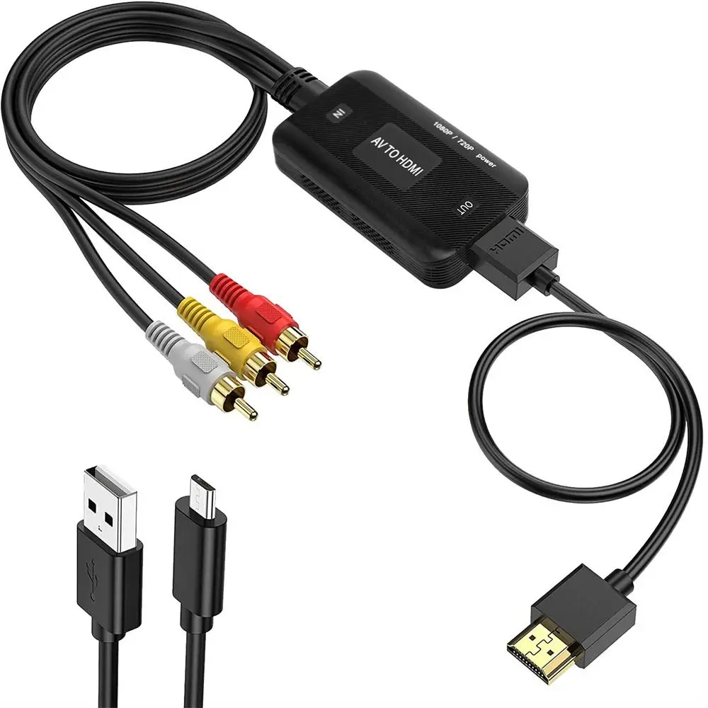 

RCA Cable Video Adapter 1080P Converter RCA to HDMI Cable HD Link Cable Audio Cable HDMI Converter AV to HDMI Adapter