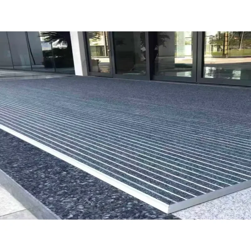 Heavy Machine Made Modern Aluminum Entrance Mat Commercial Grade Slip Dirt Scraper for Hotel Office Building