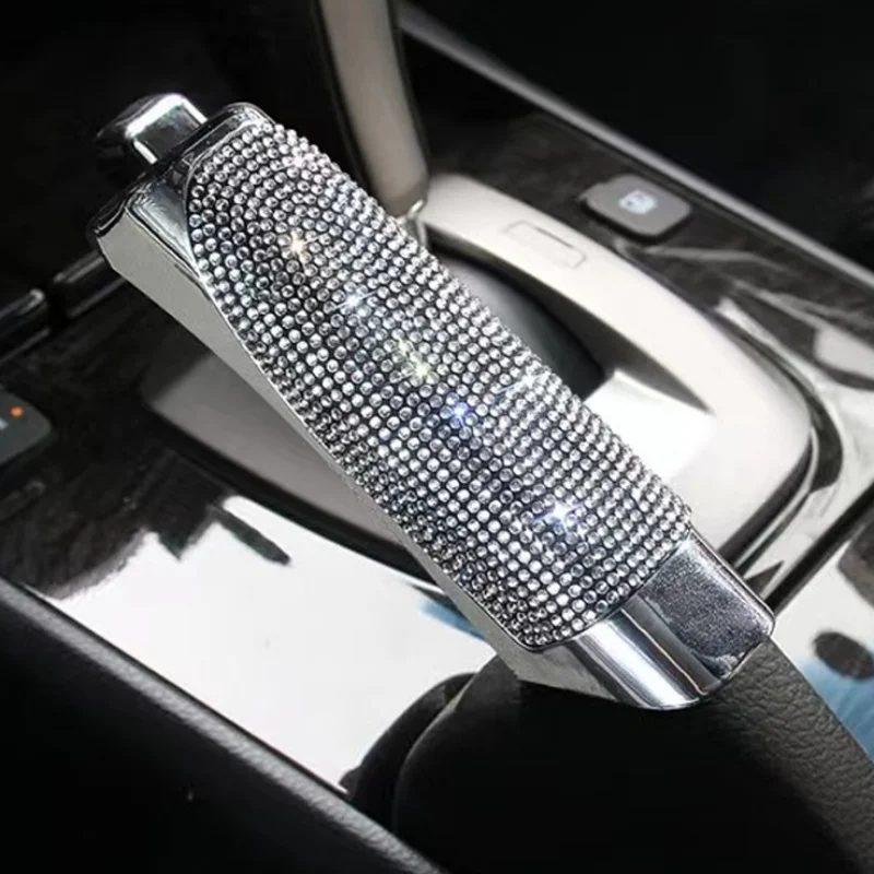 Handbrake Grips Universal Crystal Car Handbrake Covers Anti-slip Auto Gear Shift Collars Diamond Bling Accessories Interior