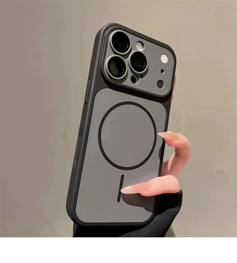 Luxuriöse Magnetische Matte Stoßfeste Handyhülle für iPhone 18 Pro Max 17 Air 16 15 14 13 12 11 Plus Magsafe Bumper Case Cover – Detail 8