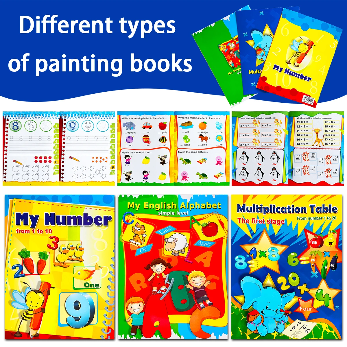 Children's Learning Education Poster,Multiplication Table,Letters and Numbers 1-100 Learning,Three Options Available