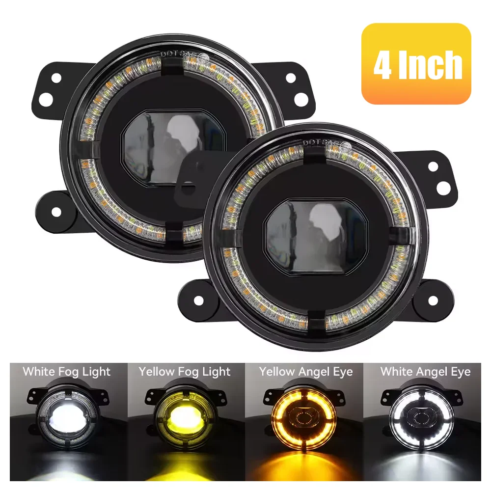 4 Inch Super Bright Led Fog Lights LED Headlights Canbus LED Spotlights Headlamp for Jeep Wrangler Off Road Suzuki Samurai