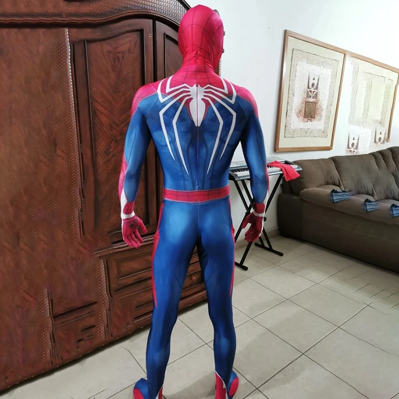 Gioco PS4 Spiderman Costume Cosplay Adulti Bambini Spider Supereroe Zentai Suit Halloween Body Uomo Ragazzi