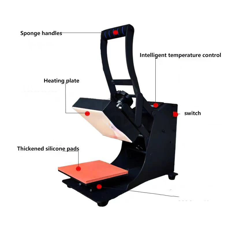 T-shirt heat transfer machine clothing 40 * 60 flat ironing hot press manual transfer equipment