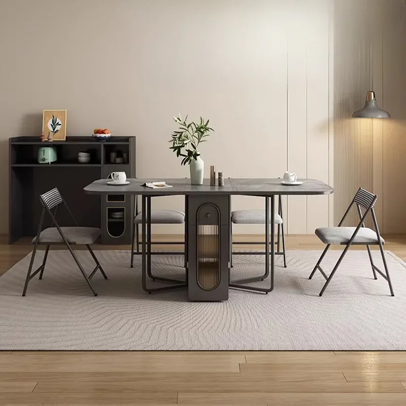 Living Room Furniture Center Individual Dinning Table Luxury Study Dining Cafe Restaurant Stainless Mesa Cocina Steel Home