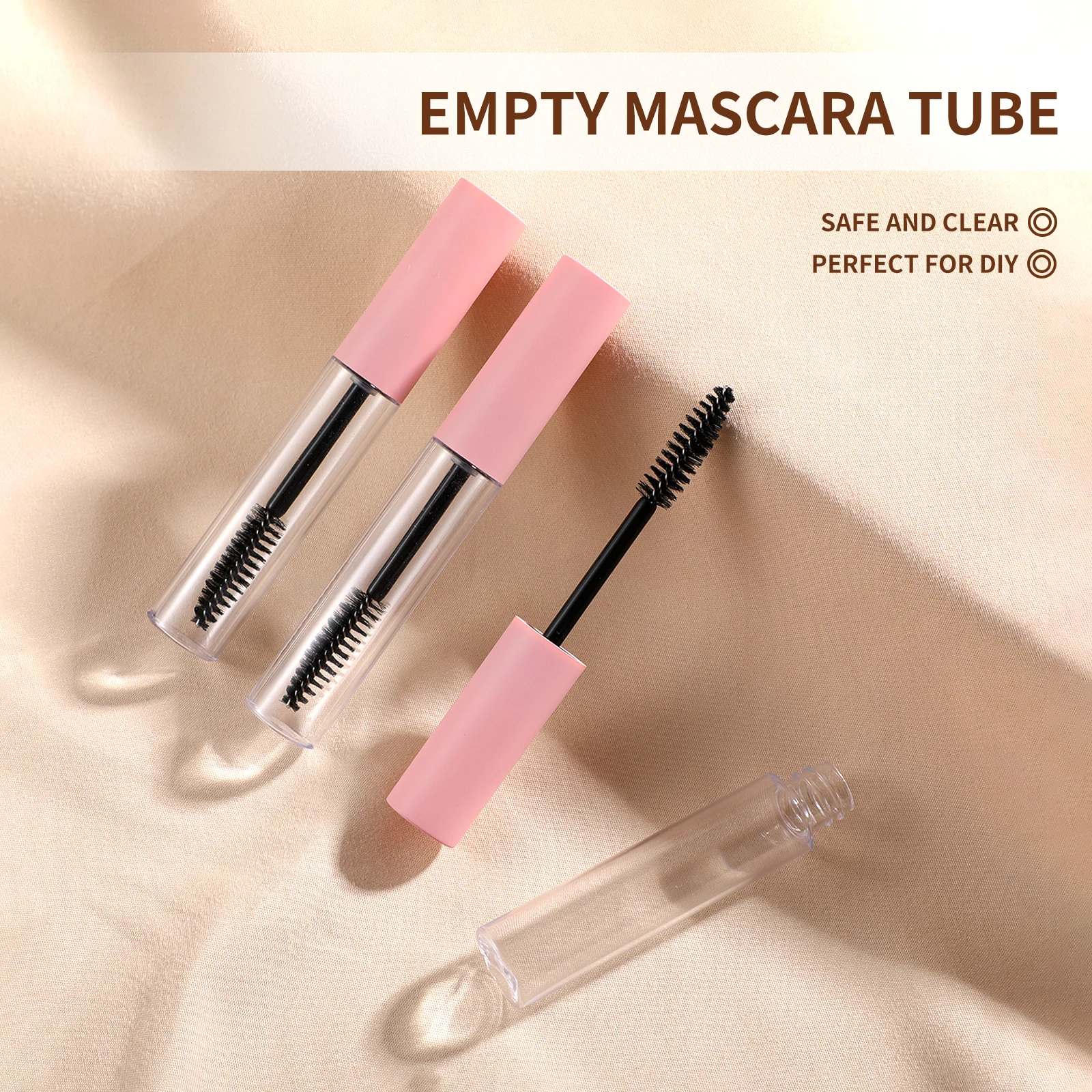 

Lash Containers Mascara Tube Eyeliner Stick Lip Gloss Tubes Empty with Cover Travel Mini