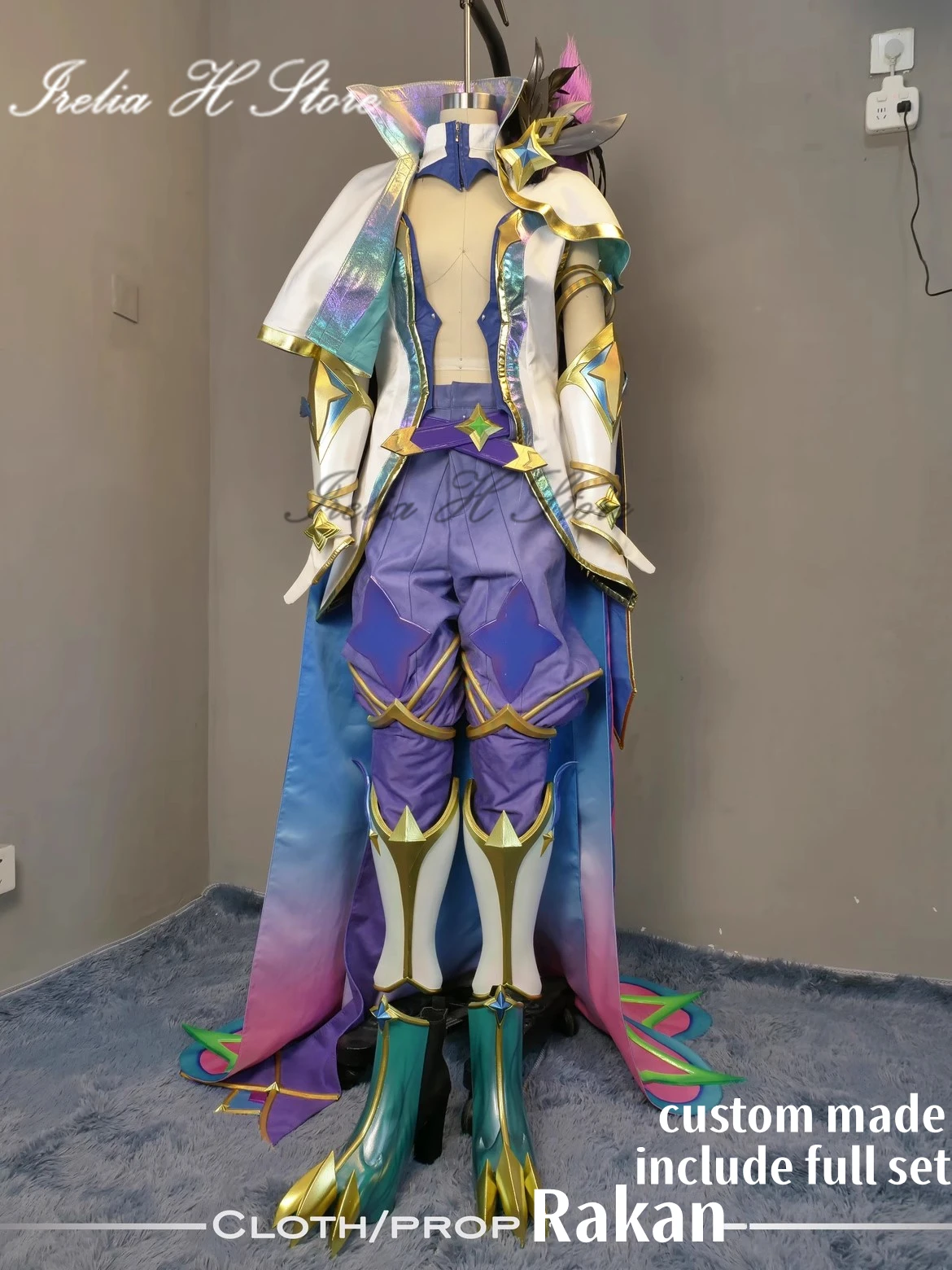 Irelia H Store Custom made size LOL light Star Guardian Rakan Cosplay Costume Halloween party