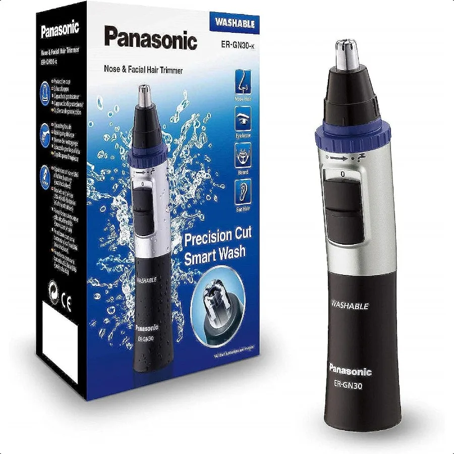 

Panasonic ERGN30K se Ear n Триммер для волос на лице для влажной и сухой уборки с системой вихревой очистки, черный