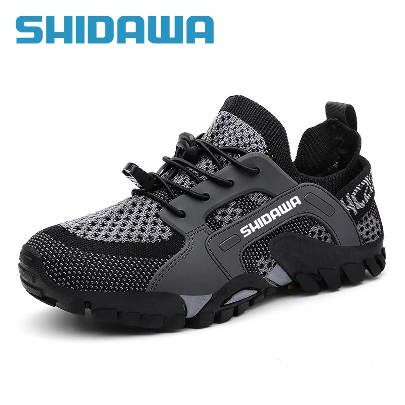 New Men Fishing Shoes Outdoor Leisure Hiking Wading Upstream Shoes Comfortable Breathable Non-slip Cycling Shoes Plus Size 36-47