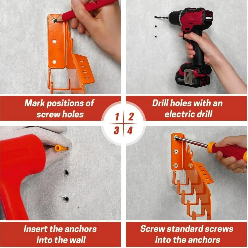 Practical Wall Mount Chainsaw Chain Hanger Space-Saving Design Heavy Duty Chainsaw Storage Rack Heavy Duty Chain Hanger Workshop
