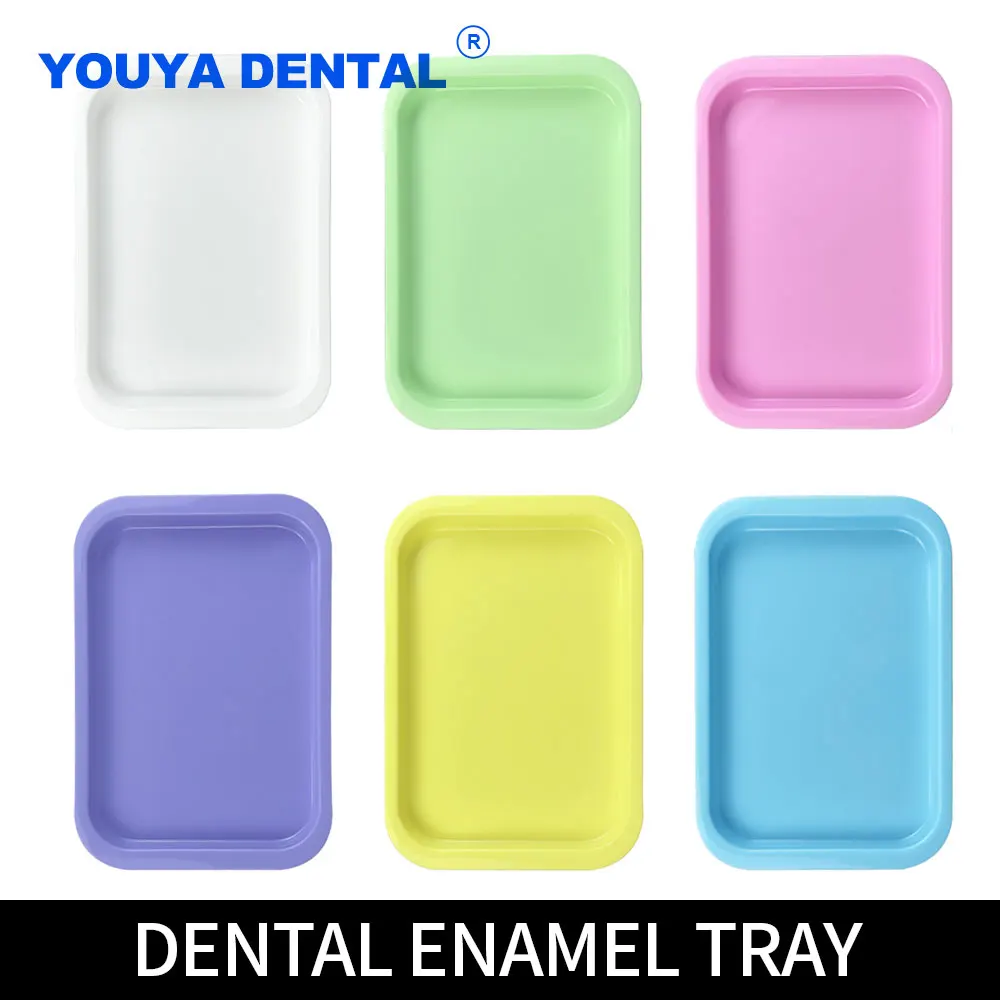 

Dentistry Colorful Autoclaved Flat Tray Medical Dental Instrument Holder Plastic Trays Split Tools Management Disinfection Tray