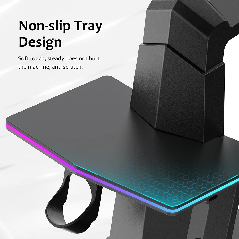 RGB حامل الشحن العمودي ، حامل سماعة الرأس ، حامل العرض وجهاز التحكم ، ميتا كويست 3 ، ميتا كويست 3