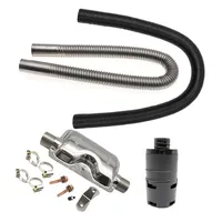 Air Diesel Parking Heater Stainless Steel Exhaust Pipe Tube Gas Vent  Muffler Silencer For 24mm Exhaust Silencer 25mm Filter