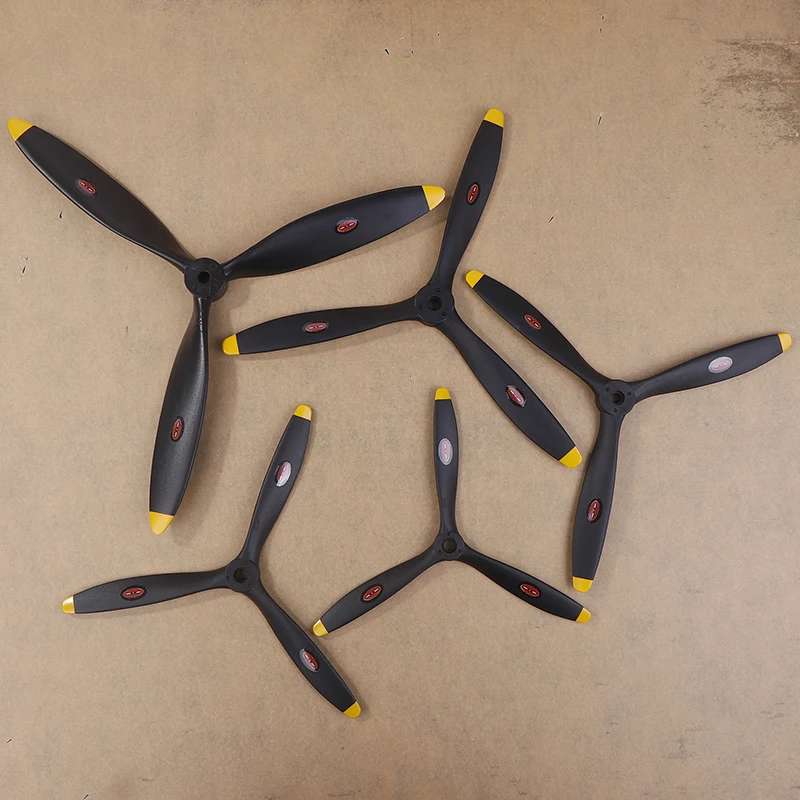 1PCS RC Emulato Modello di Aereo 8060 9060 1060 1170 1370 3 Pale Elica di Carbonio Nylon Per Motore Elettrico/Metanolo