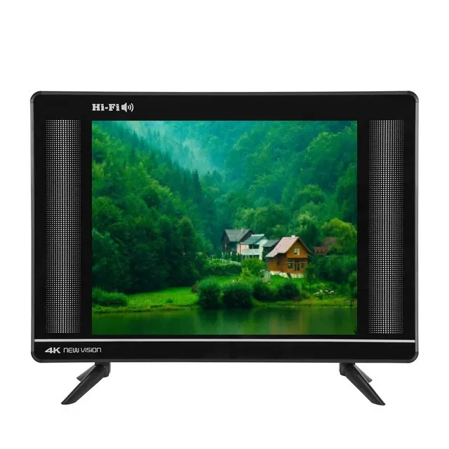 15-дюймовый портативный телевизор небольшого размера с плоской панелью HDTV 12 В переменного тока 220 В небольшой HDTV двойного назначения