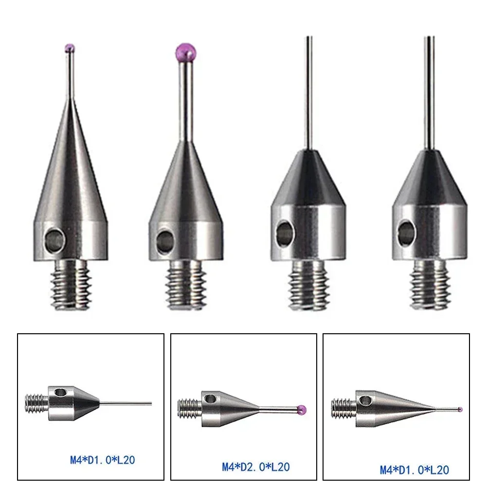 M4 CMM Probe Tip S2010 S2010 H2010 H2020 Red Jewel Needle CMM Stylus Red Ball Gauge Head For CMM CNC Machine Touch Probe