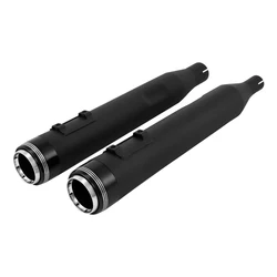 Motorcycle Dual Slip-On Mufflers Exhaust Pipes For Harley Touring Street Glide 2017-2023