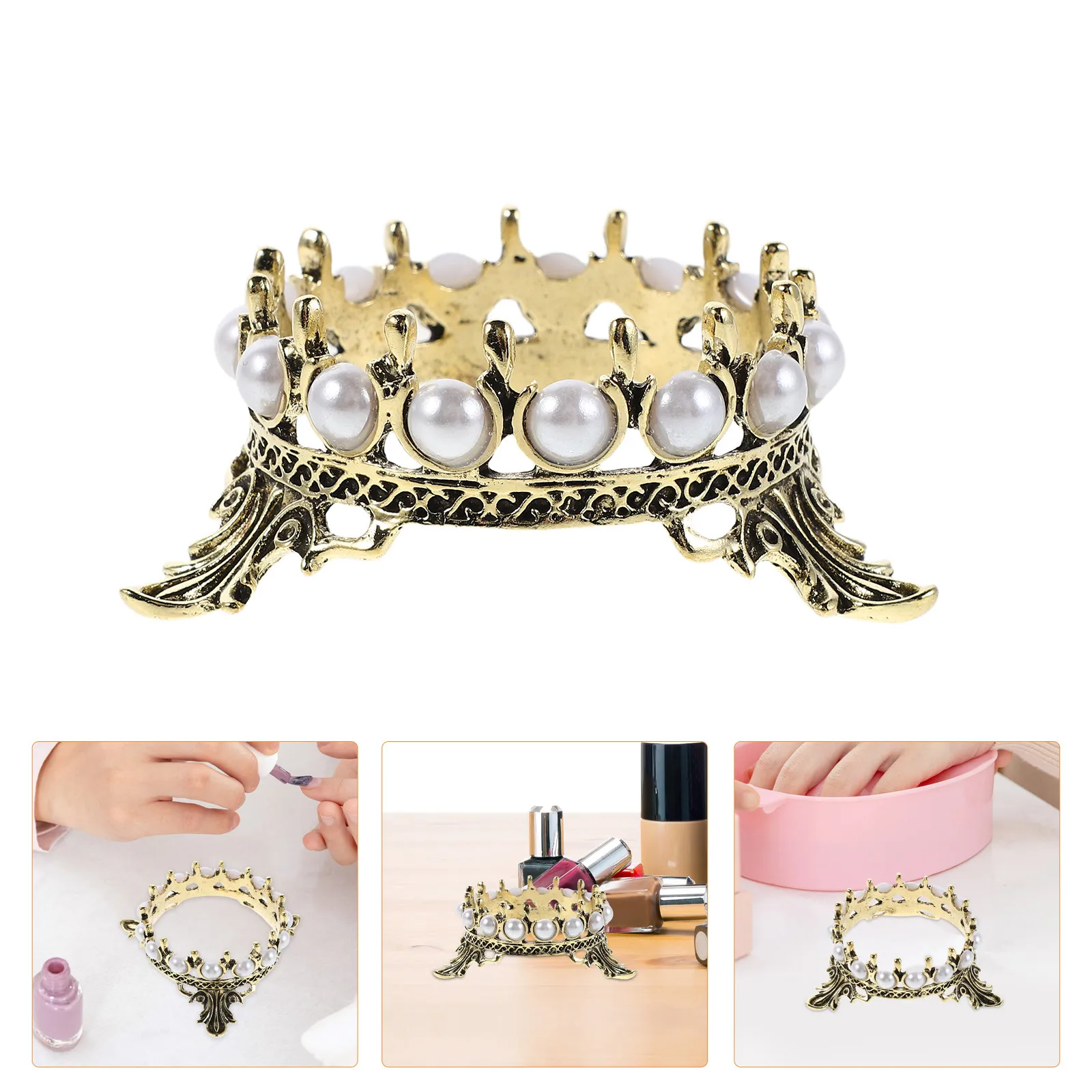 

Набор из 4 органайзеров для кистей для нейл-арта в винтажном стиле «Корона», подставка для маникюрных ручек, компактный дизайн, для хранения инструментов в салоне красоты