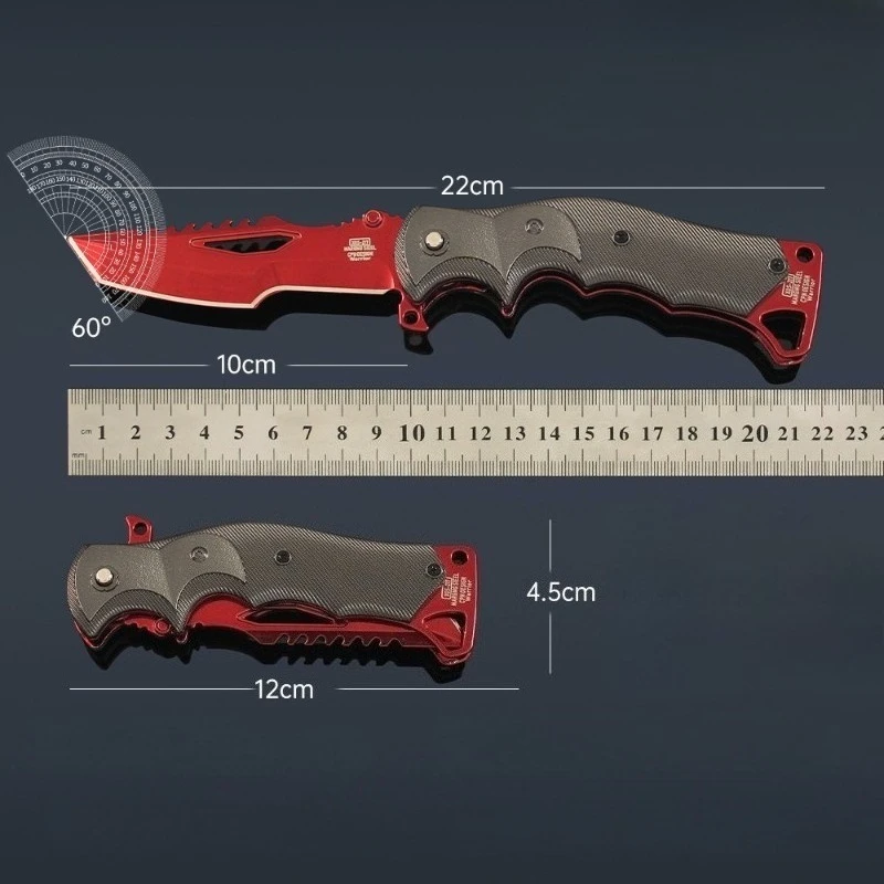 Périphériques de dérivation d'arène 22cm/8,66 pouces, cerf-volant rouge, modèle de couteau de terrain, jouet en alliage, décoration, jeu, accessoires physiques, Collection d'ornements