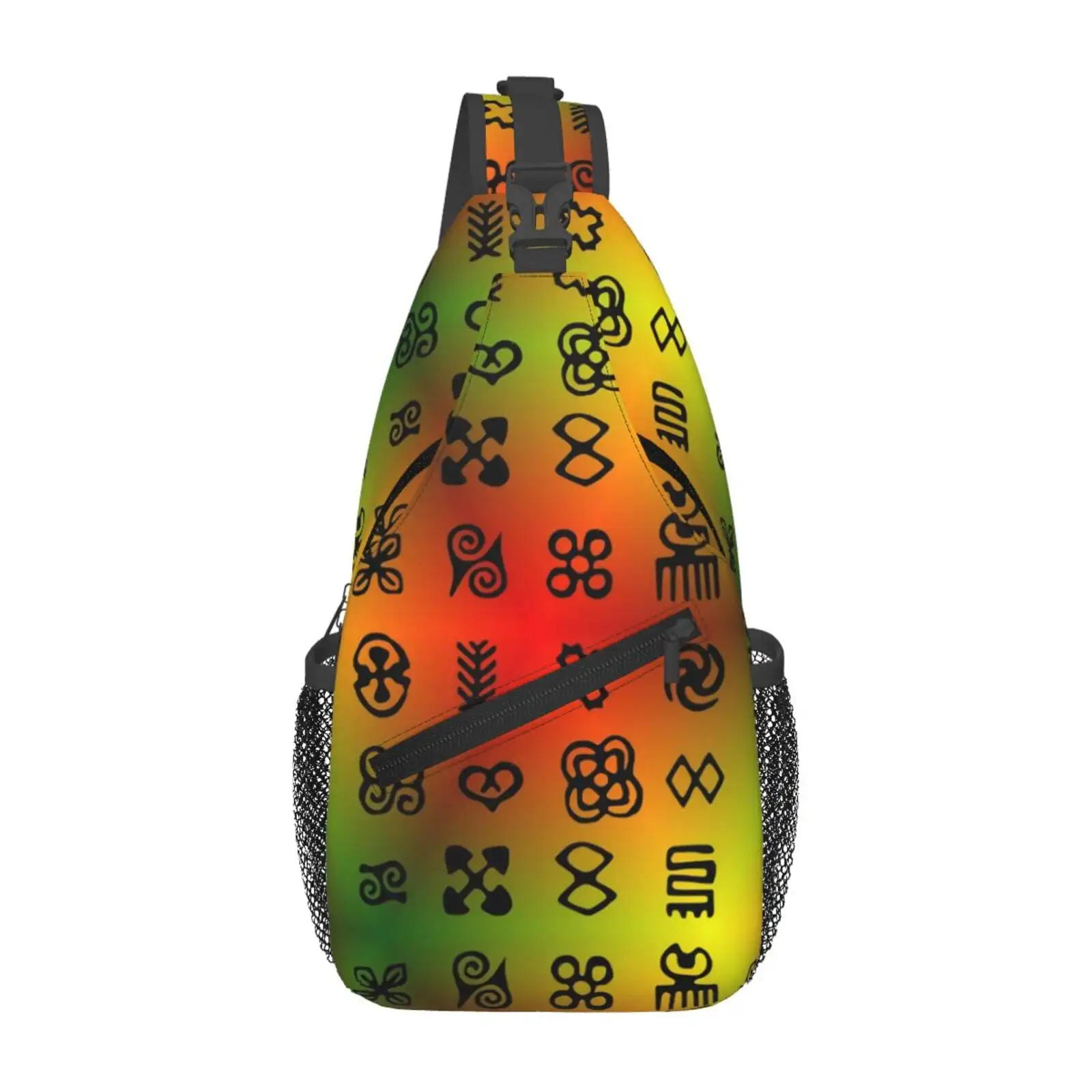 

Абстрактная сумка-слинг Trippy, нагрудный рюкзак через плечо для женщин и мужчин, повседневный регулируемый рюкзак на плечо для пеших прогулок