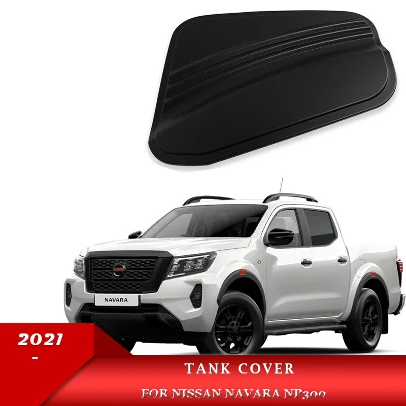 ABS Matte Black Fuel Tank Cover For Nissan Navara Np300 D23 2021 2022 2023 4WD Double Cabin Car Accessories