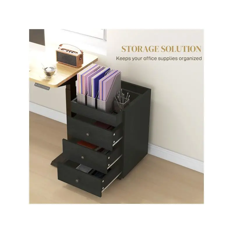 وحدة تخزين خزانة الملفات مع 4 أدراج لتنظيم المكاتب وإدارة المستندات #3