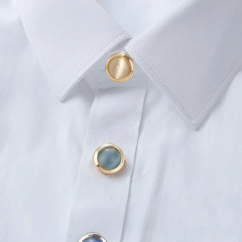 New Fashion Round Cufflinks for Men and Women Shirt Sleeve Buttons Covers Decorative Luxulry Jewelry Accessories Party Gifts