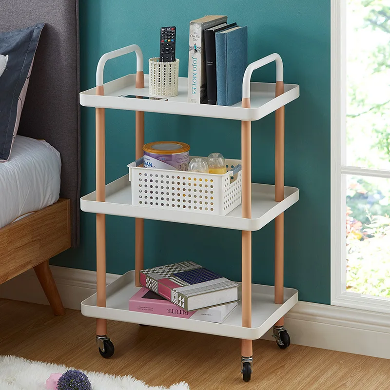 

Multilayer Kitchen Storage Rack Movable Storage Holder Simple Installation Trolley Living Room Home Accessories Storage Racks