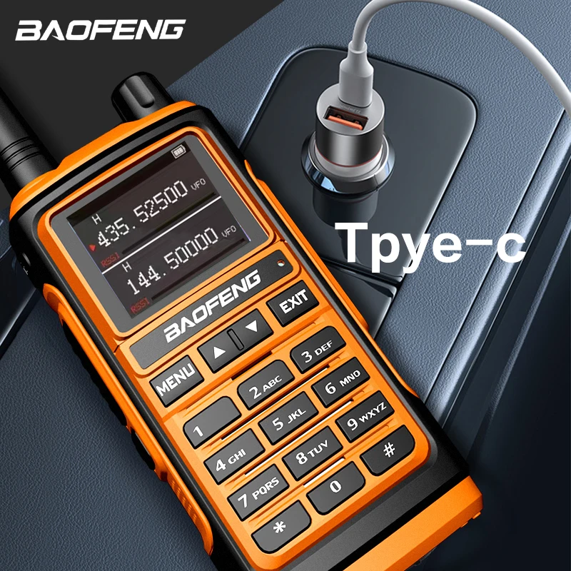 BAOFENG-walkie-talkie de largo alcance, potente transceptor de mano con banda Dual UHF VHF, UV-U17L Ham, Radio bidireccional, UV-5R