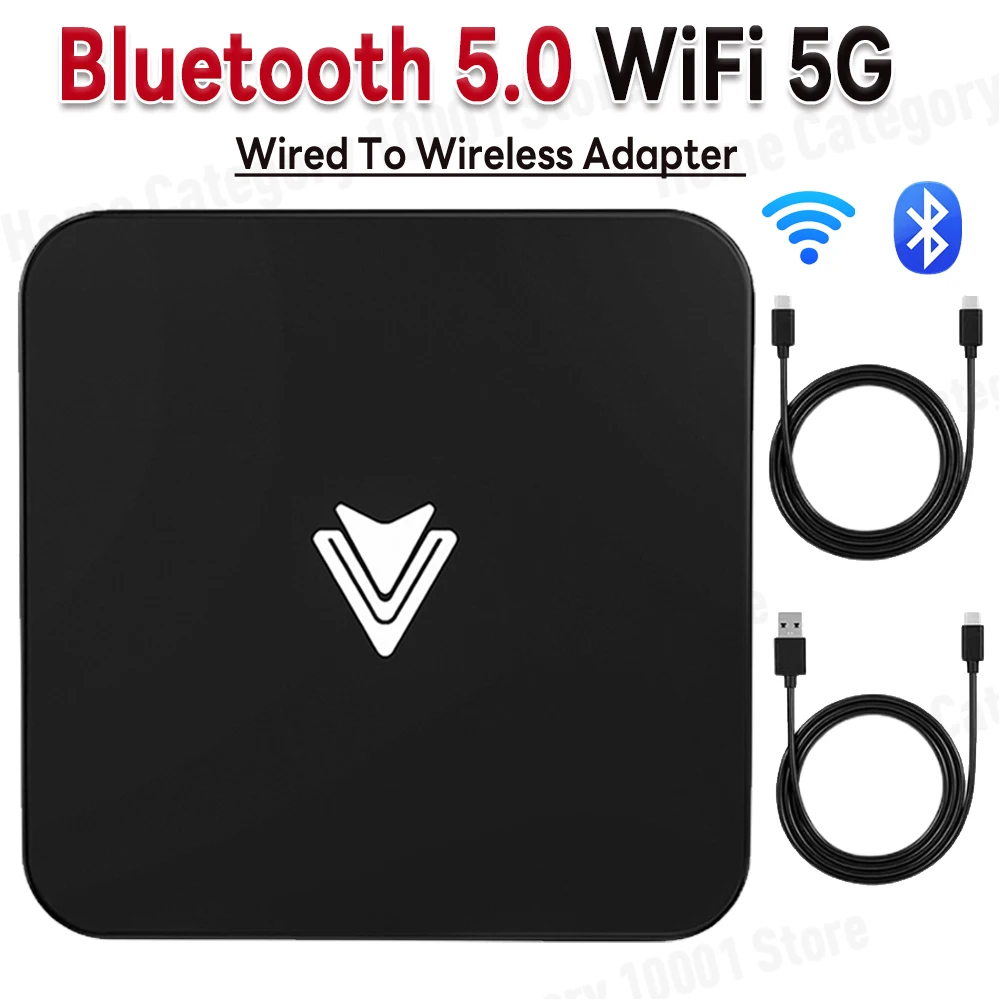 Android Auto Car AI Box Bluetooth-compatible 5.0 Car Connector Device WiFi 5.0G Smart Navigation Box for Android Auto Vehicle