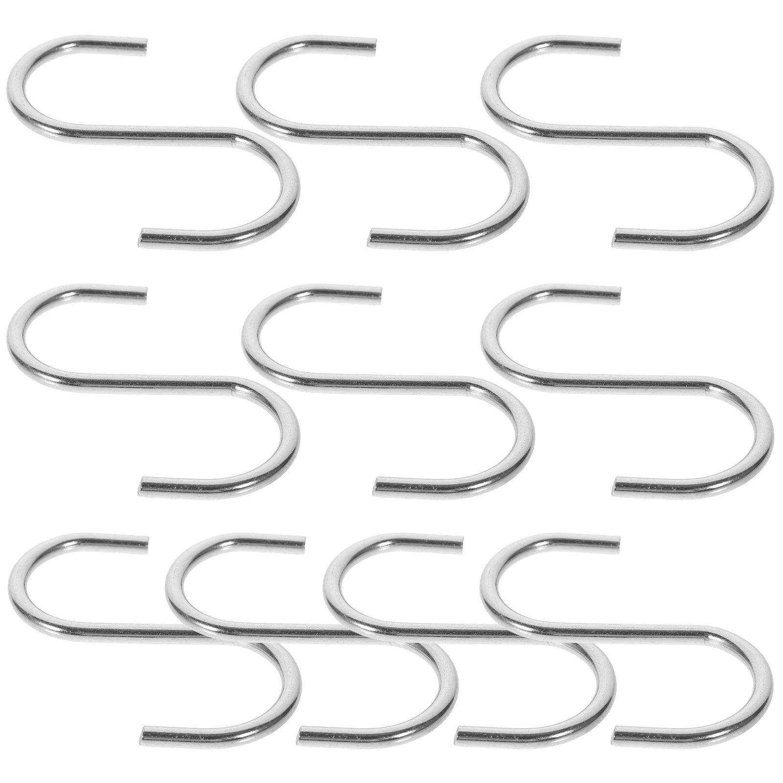 

10 Pcs Coat Hangers ClothePlants S Hook Stainless Steel Ordinary For Hanging Home Holder S-Shaped Kitchen Towel Metal S-hooks