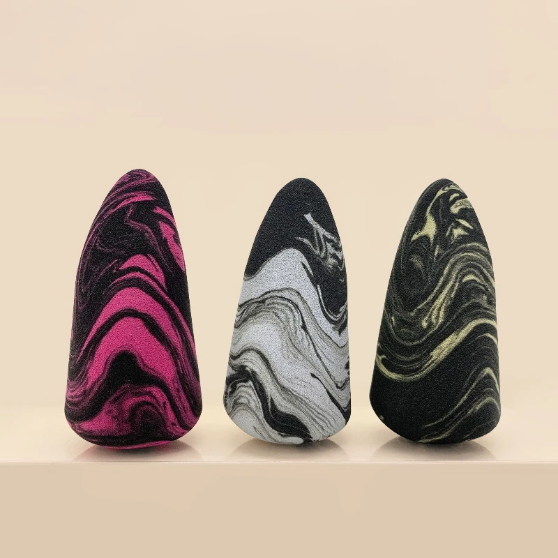 Mélangeurs de beauté Super doux pour fond de teint liquide, éponge de maquillage Non absorbante en forme de langue pour une Application impeccable